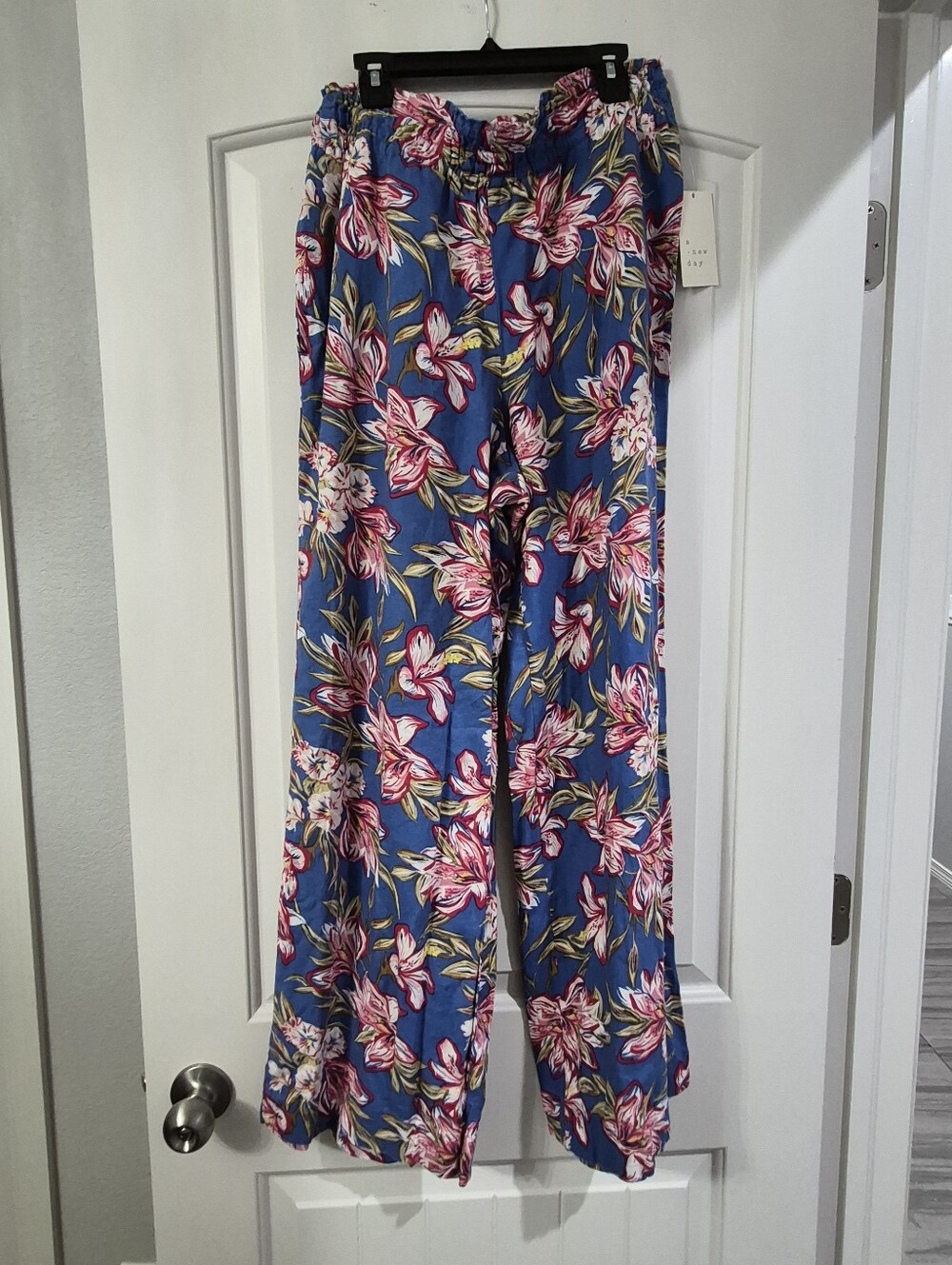 A New Day High Rise Wide Leg Linen Pull On Pants Sz S NWT